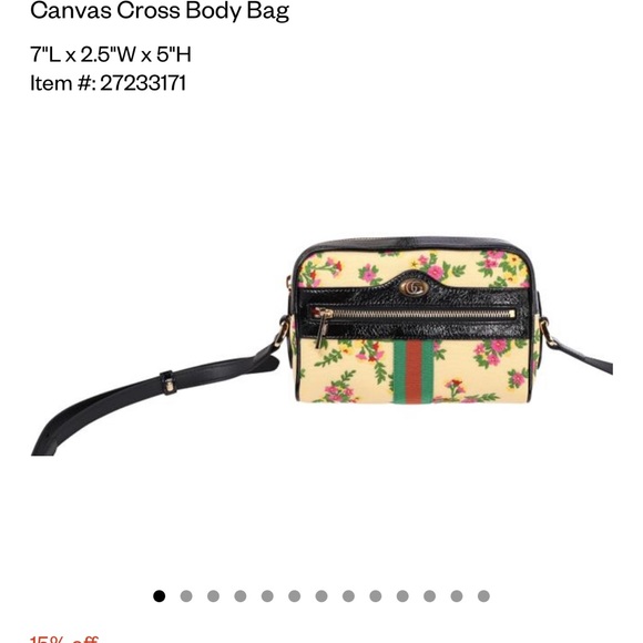 Gucci Limited Edition Mini Ophidia Floral Canvas Cross Body Bag - Picture 11 of 12